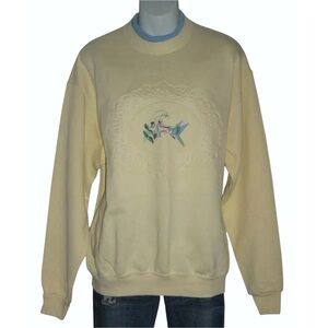 Lee Sweatshirt Vintage 90's Eclectic Grandma Cottage Cottagecore Embroidered M